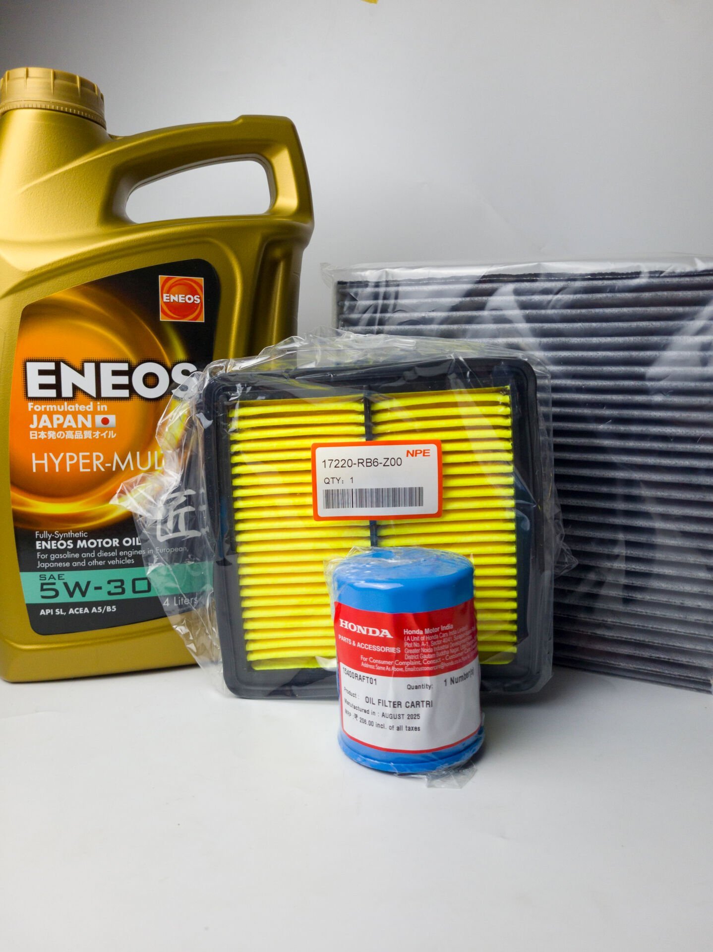 Npe Bakım Seti Honda Jazz 2009-2012 (Eneos 5w30,Orjinal Yağ Filtresi,Npe Hava ve Polen Filtresi)