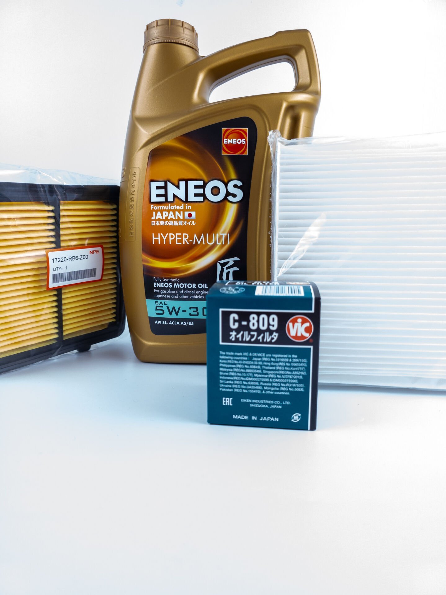 Npe Bakım Seti Honda Jazz 2009-2012 (Eneos 5w30,Japon Yağ Filtresi,Npe Hava ve Polen Filtresi)