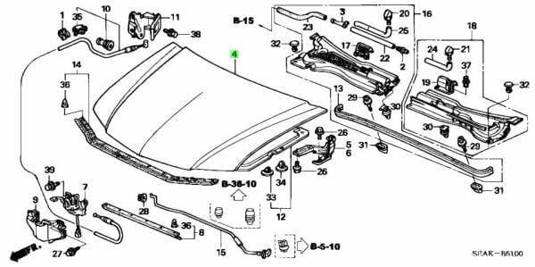TAIWAN Honda Accord 2006-2008 Motor Kaputu Makyajlı Kasa