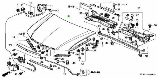 TAIWAN Honda Accord 2003-2005 Motor Kaputu Makyajsız Kasa