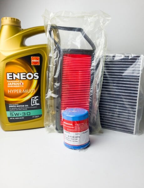 Honda Jazz 2002-2004 Bakım Seti Eneos 5w30 Orjinal Yağ Filtresi NPE Hava ve Polen Filtresi