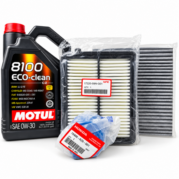 Honda Civic 2017-2021 FC8 Dizel Bakım Set (Orjinal Yağ Filtre/İthal Hava Polen) Motul 0w30 5 Litre