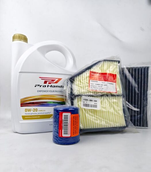 Orjinal Bakım Seti Honda Civic 2017-2021 Fc5 (Orjinal Yağ,Hava ve Yağ Filtresi İthal Polen)0w20 10 Delikli Set