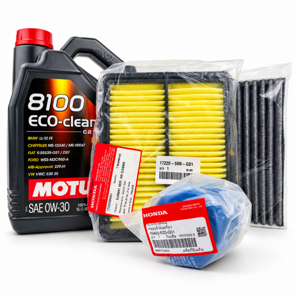 Honda Civic 2017-2021 FC8 Dizel Bakım Set (Orjinal Hava ve Yağ Filtre/İthal Polen) Motul 0w30 5 Litre