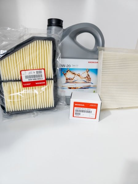 Orjinal Bakım Seti Honda Civic 2017-2021 Fc5 (Orjinal Yağ,Hava ve Yağ Filtresi ve İthal Polen)0w20