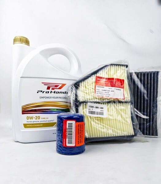 Orjinal Bakım Seti Honda Civic 2017-2021 Fc5 (Orjinal Yağ,Hava ve 10 Delikli Yağ Filtresi İthal Polen)0w20