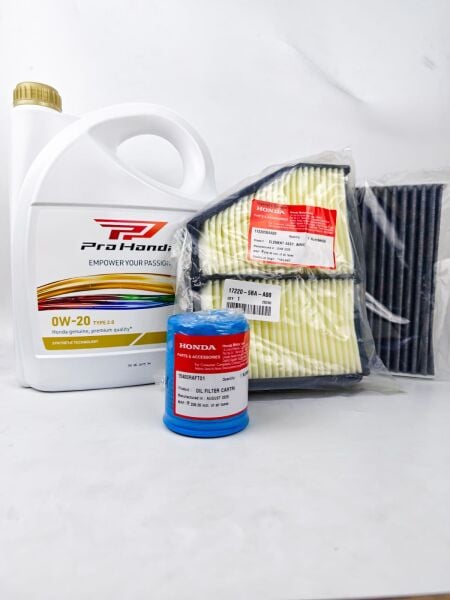 Orjinal Bakım Seti Honda Civic 2017-2021 Fc5 (Orjinal Yağ,Hava ve Yağ Filtresi ve İthal Polen)0w20