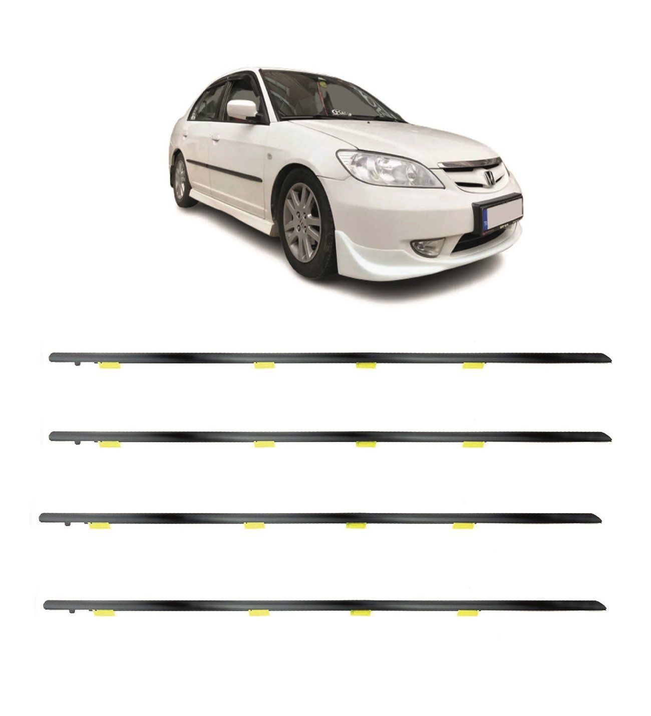 NPE Honda Civic 2002-2006 Vtec Çıta Cam Sıyırıcı Fitil Takım 4 Kapı